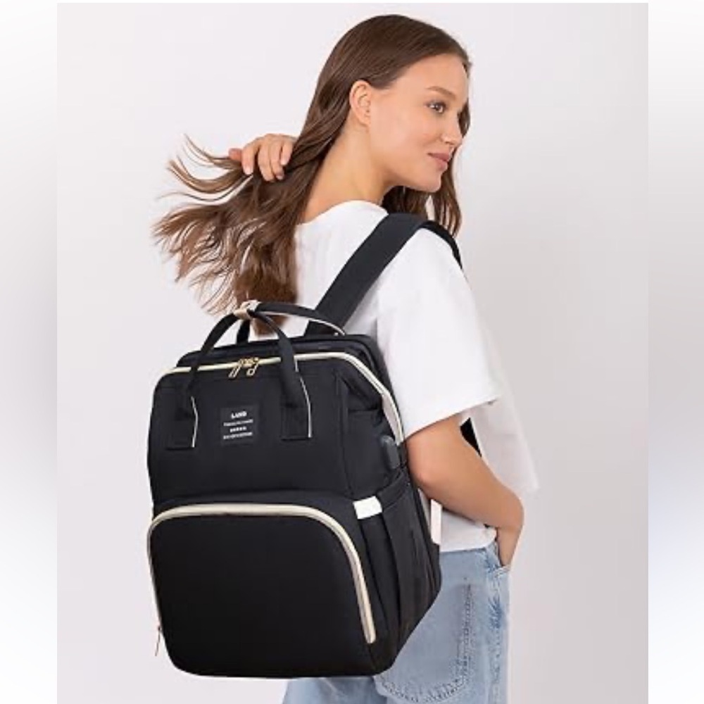 Land mommy and Baby Bag Chic Mom Grey Diaper bag backpack